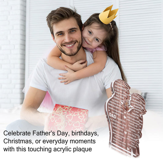 Daughter To Dad,Heartfelt Acrylic Plaque - Father's Day,Birthday Gift,Amazon Is Banned,652-10511-P