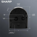 Sharp Battery-Powered Analog Alarm Clock, Silent Sweep, Snooze and Light | Silent no-tick movement; Ascending beep alarm; Gentle wake; Snooze; On-demand light; Compact size; Battery operated; Black