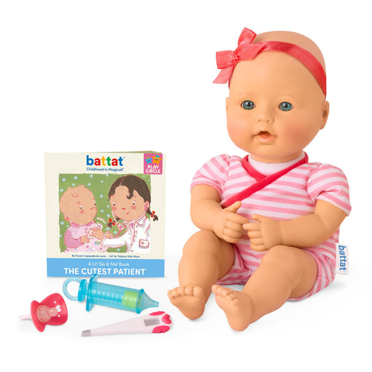 Baby Sweetheart by Battat – Feeding Time 12-Inch Doll for Newborn with Soft Body & Easy – to – Read Story Book and Accessories