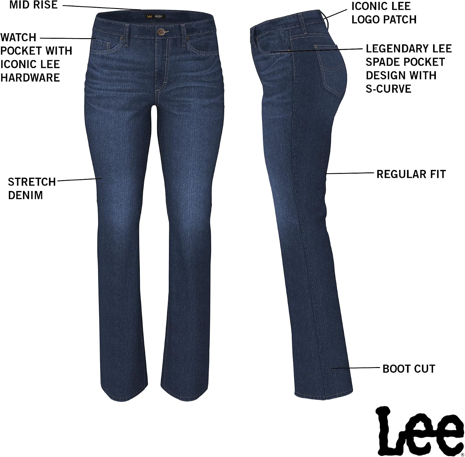 Lee Women's Legendary Mid Rise Bootcut Jean