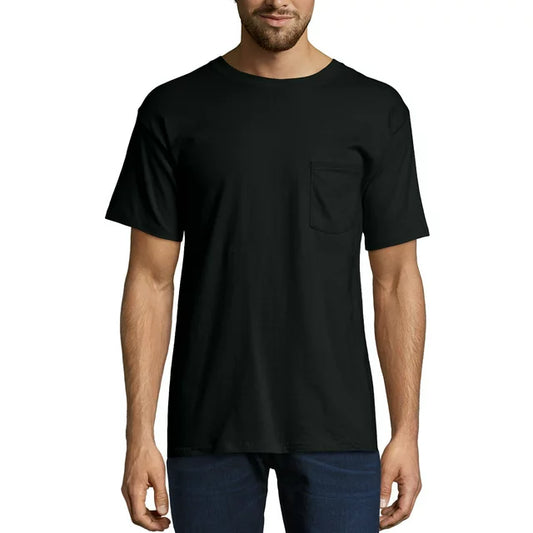 Hanes Men's Premium Beefy-T Short Sleeve T-Shirt With Pocket, Up to Size 3XL