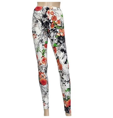 JAVEL Women's Regular Size High Waisted Fashion Print Leggings,4 in Pack