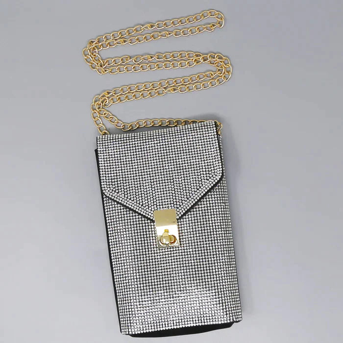 Rhinestone Pave Crossbody Bag