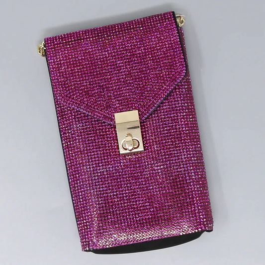 Rhinestone Pave Crossbody Bag