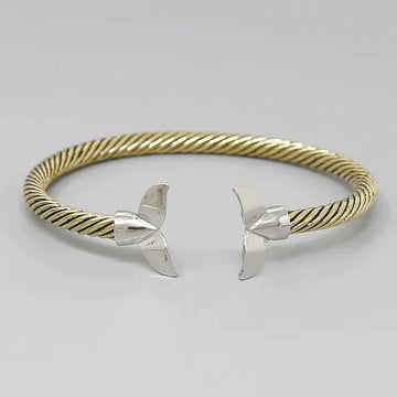 Whale Tail Rope Bangle Bracelet