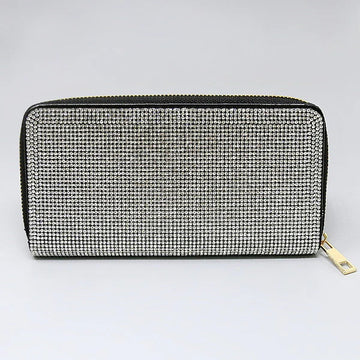 Rhinestone Zipper Wallet