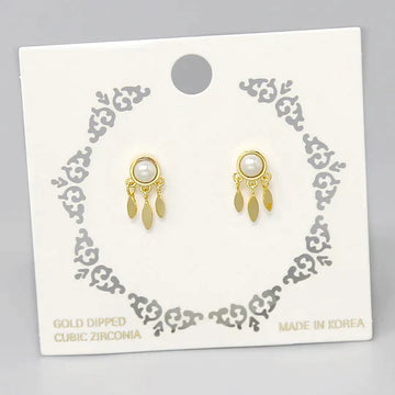 Dream Catcher Gold Dipped Drop Earrings