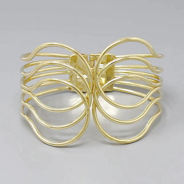 Wave Wired Metal Cuff Bracelet