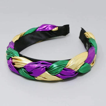 Mardi Gras Braided Headband