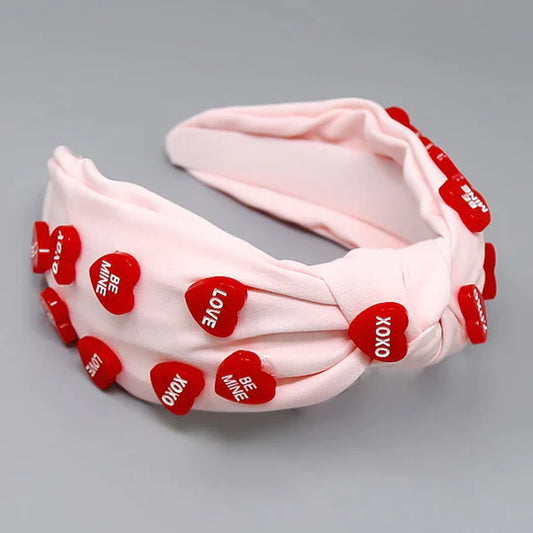 Conversation Heart Front Knot Headband