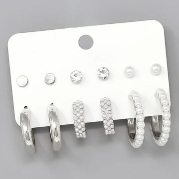 Assorted Stud & Hoop Earring Set