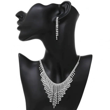 Rhinestone Pave Necklace Set