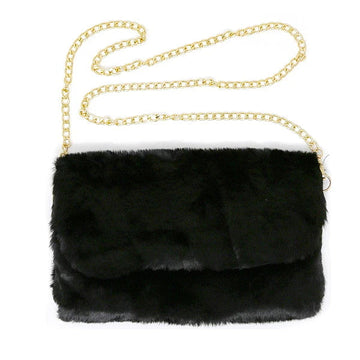 Faux Fur Foldover Bag