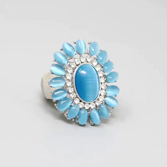 Glass Stone Embellished Stretch Ring