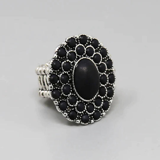 Natural Stone Embellished Stretch Ring