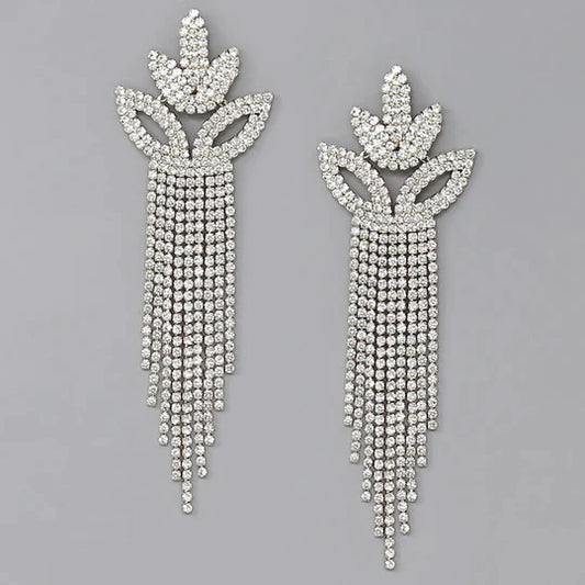 Rhinestone Pave Statement Earrings