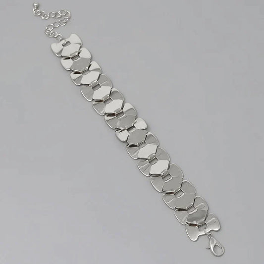 Flattened Watch Strap Link Bracelet