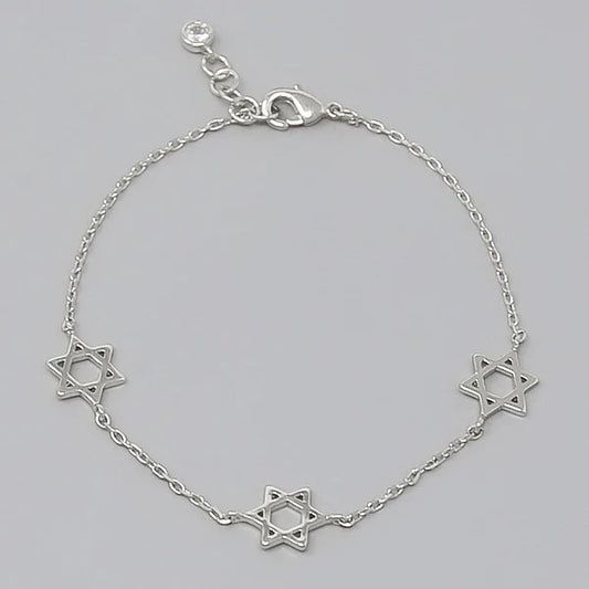 Star Of David Gold Dipped Bracelet