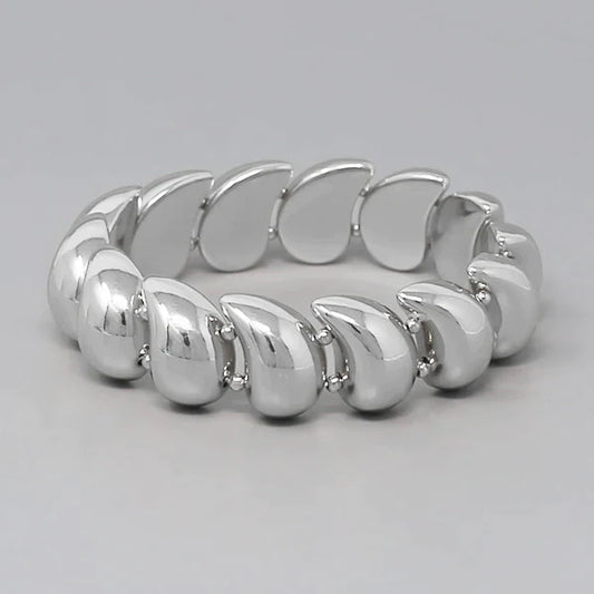 Metal Teardrop Stretch Bracelet