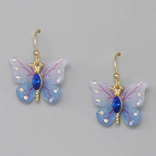 Butterfly Acrylic Dangle Earrings