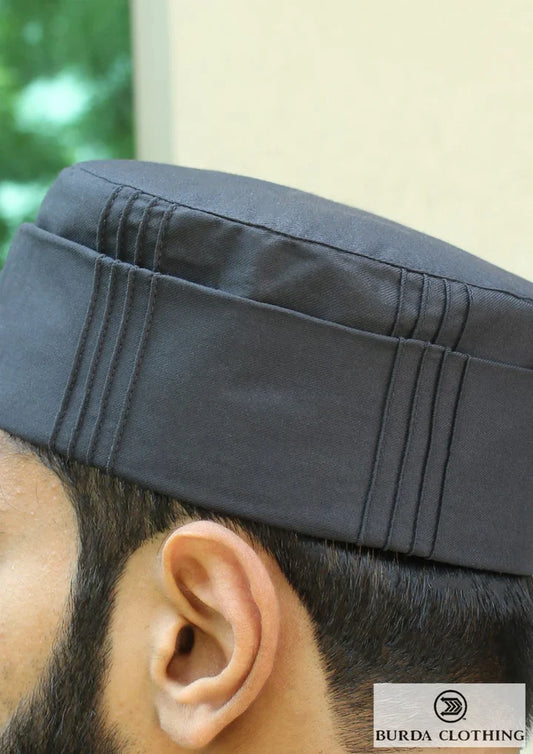 DARK GREY FOLDED KUFI